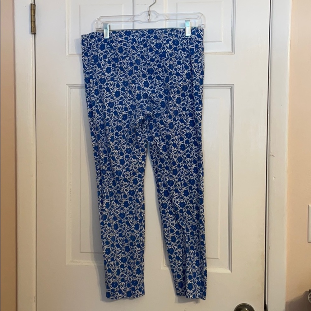 Blue and Whit Pixie cut pants